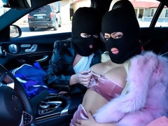 デカパイ, フェラチオ, 女 人男 人, 指いじり, レズビアン, オナニー, 淫乱熟女, 三人