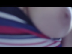 美女, デカパイ, 茶髪の, エロティック, 女, 自然山雀, 一人, オッパイの