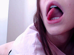 super-cute cam teen play and cum