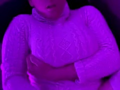 Grosser schwanz, Grosse titten, Lingerie, Masturbation, Transfrau, Solo, Titten