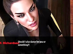 Mrs Richardson Big Tits Blowjob Gameplay Part 1 - MILF School Principal Office Fuck