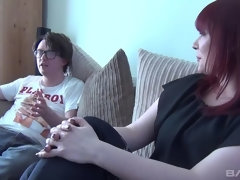 Donna Austin Takes A Nerd's Load On Her Pierced Tongue