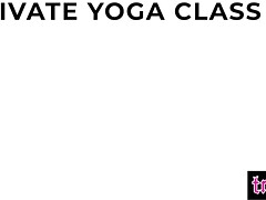 Hard Core threesome orgy after yoga class