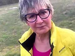 The Anal Granny Outdoors!!!