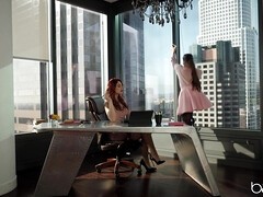 69, お尻, 舐める尻, 美女, デカパイ, 茶髪の, レズビアン, なめる