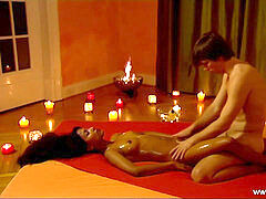 Asiatisch, Paar, Indisch, Massage, Mutti
