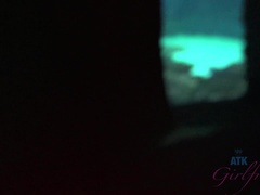 Leie, Bad, Blondine, Fingern, Freundin, Zierlich, Muschi, Rock