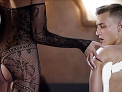 In den arsch, Schlafzimmer, Blasen, Hundestellung, Natürlichen titten, Dürr, Strümpfe, Jungendliche (18+)