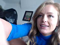 デカパイ, ブロンド, フェラチオ, ディルド, 人妻の