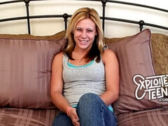 Amateur, Audition, Blonde, Sucer une bite, Queue, Hard, Petite femme, Adolescente