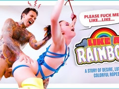 Blasen, Fesselspiele, Hundestellung, Handjob, Zopf, Muschi, Rasiert, Tätowierung