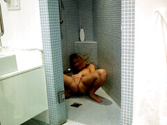 Beauty Natalia Star with big tits solo masturbates in the shower