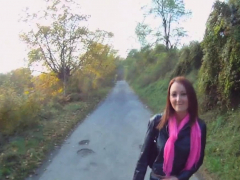 Marvelous brunette teenager Lizaveta K blowing good