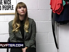 Sexy Big Titted Store Associate Lets The Security Guard Stretch Her Juicy Twat To Avoid Fine