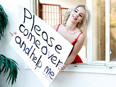 Verga grande, Rubia, Estilo perrito, Tetas naturales, Cabello corto, Flaco, Medias largas, Tetas