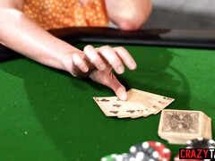 Poker night and fisting for arousing babe