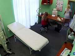 Médico, Penetracion con dedos, Lesbiana, Lamidas, Enfermera, Oficina, Uniforme, Voyeur