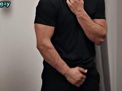 Dirty gay thief drills tattooed guy in doggy style