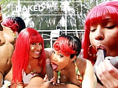 デカチン, 黒人, フェラチオ, チン, 黒人, オージー, パーティ, フェラする