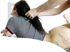 Schwanz, Emotionale dirne, Aufs gesicht abspritzen, Hd, Natürlich, Muschi, Rasiert, Titten