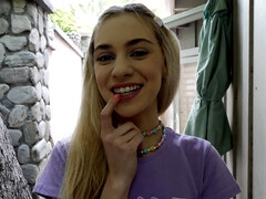 POV sex with blonde Chanel Shortcake and creampie