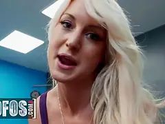 Mofos - Bree Brooks teases Johnny Love with her titties, turning a live podcast into a sultry fuckfest