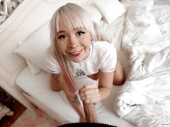 デカチン, ブロンド, フェラチオ, タトゥー