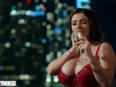 デカ尻, デカパイ, フェラチオ, 茶髪の, イマラチオ, 顔射, なめる, 馬乗り