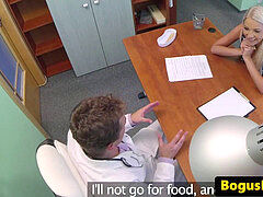 医者, ヨーロピアン, オフィス, オマンコ