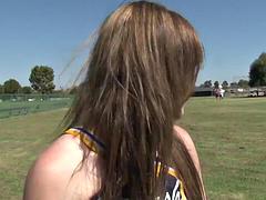 Anal, Chica, Animadora, Corrida, Corridas, Doble penetracion, Ébano, Interracial