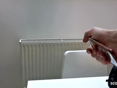 Enthousiasteling, Grote lul, Sperma shot, Duits, Natuurlijke tieten, Roodharige vrouw, Tiener, Tieten likken