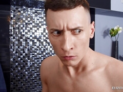 Doppelbanger Charlie Dean and oiled up brunette MILF Chloe Lamour - sex after shower