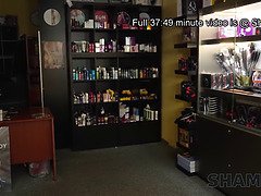 デカパイ, フェラチオ, エロ熟女, 手コキする, オマンコ, ストッキング, タトゥー, おもちゃ