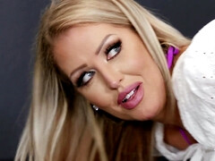 アナル, デカパイ, ブロンド, フェラチオ, 手コキする, なめる, シーメール, おもちゃ