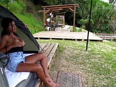 Amateur, Gros seins, Sucer une bite, Interracial, De plein air, Public, Professeur, Voyeur