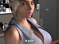 Dreidimensional, Grosser schwanz, Blondine, Besamung, Reif, Öffentlich, Transfrau, Flotter dreier