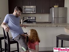 Grote lul, Grote mammen, Gevangen, Sperma, Lul, Hardcore, Gezichtspunt, Roodharige vrouw