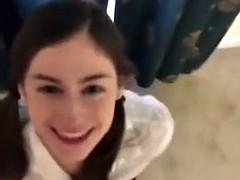 Beauty Acting Like A School+Girl Cumslut