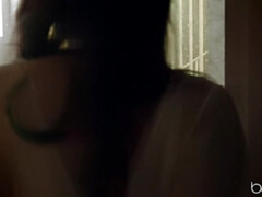 アメリカ人, 浴室, ヒール, キス, なめる, 下着, オマンコ, 剃毛