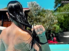 Leie, Braunhaarige, Hd, Im freien, Öffentlich, Solo, Jungendliche (18+), Unter wasser