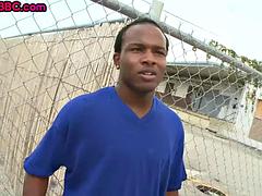 Leie, Grosser schwanz, Schwarz, Blasen, Interrassisch, Im freien, Pov, Realität