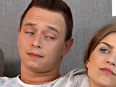 Tussi, Wohlbeleibte schöne frauen, Grosser schwanz, Grosse titten, Blasen, Braunhaarige, Spermaladung, Stiefmutter
