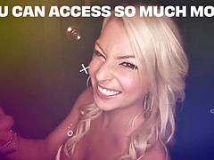 美女, デカチン, ブロンド, フェラチオ, イく瞬間, 手コキする, フェラする, オッパイの