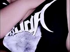 Enthousiasteling, Lieveling, Mooie dikke vrouwen, Grote mammen, Bruinharig, Mollig, Alleen, Tieten likken