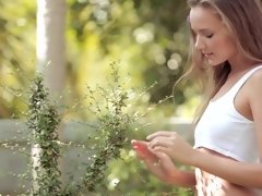 ブロンド, 小柄, 一人, オッパイの