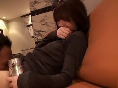 Juicy breasty oriental teen slut Mayu Nozomi is making a best blowjob of my life