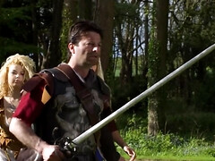 美女, ブロンド, 女 人男 人, ハードコア, なめる, オマンコ, 三人