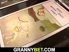 Small tits hairy pussy blonde granny