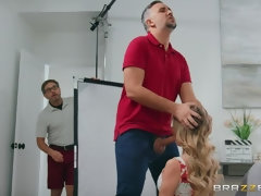 デカパイ, フェラチオ, 浮気者, カップル, ドレス, ヒール, タトゥー, 妻