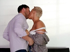 デカ尻, ブロンド, フェラチオ, チン, バック, なめる, ポルノスター, オマンコ